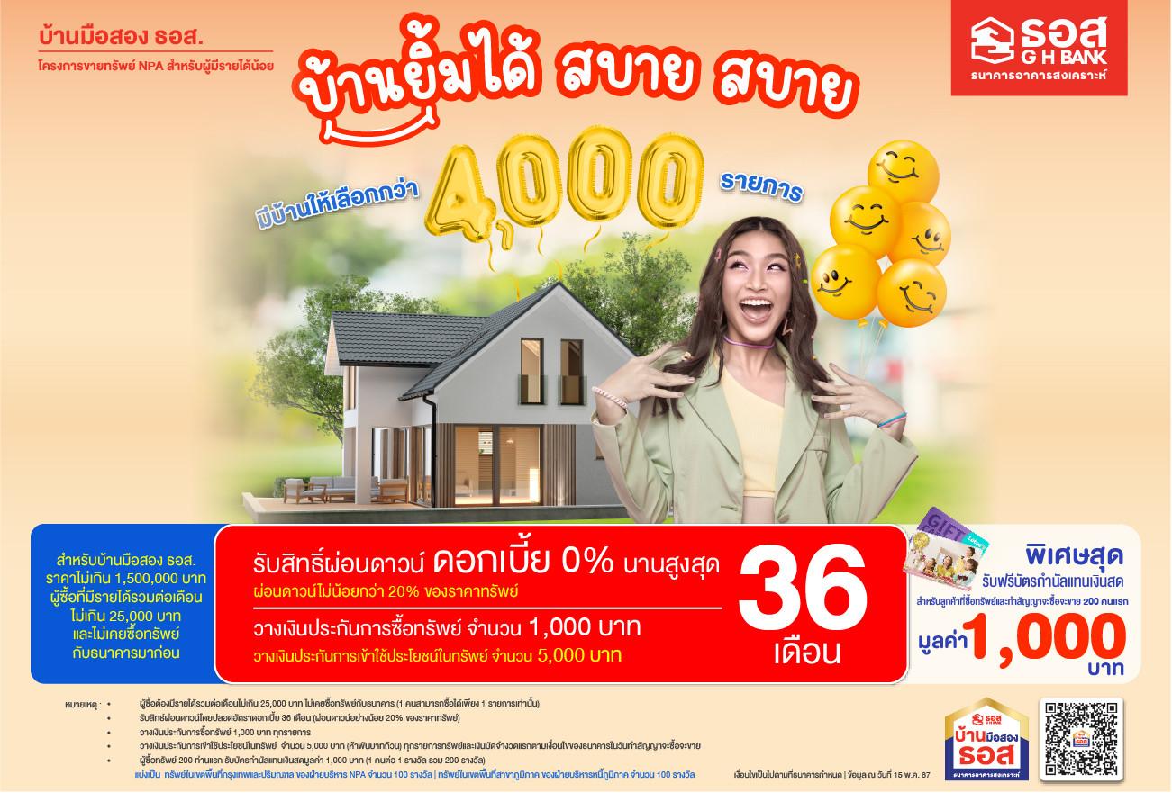 โครงการขายทรัพย์ NPA สำหรับผู้มีรายได้น้อย